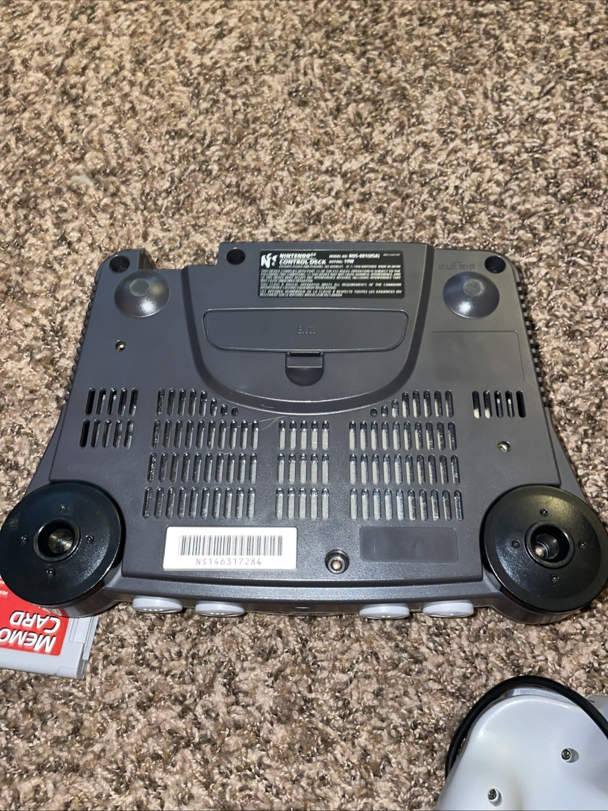 NINTENDO N64 CONSOLE NUS-001 WITH 1 CONTROLLER & CABLES – TESTED