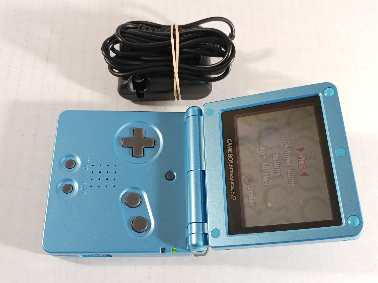 Nintendo Game Boy Advance SP AGS-001 Surf Blue Fully Tested Charges GBA SP
