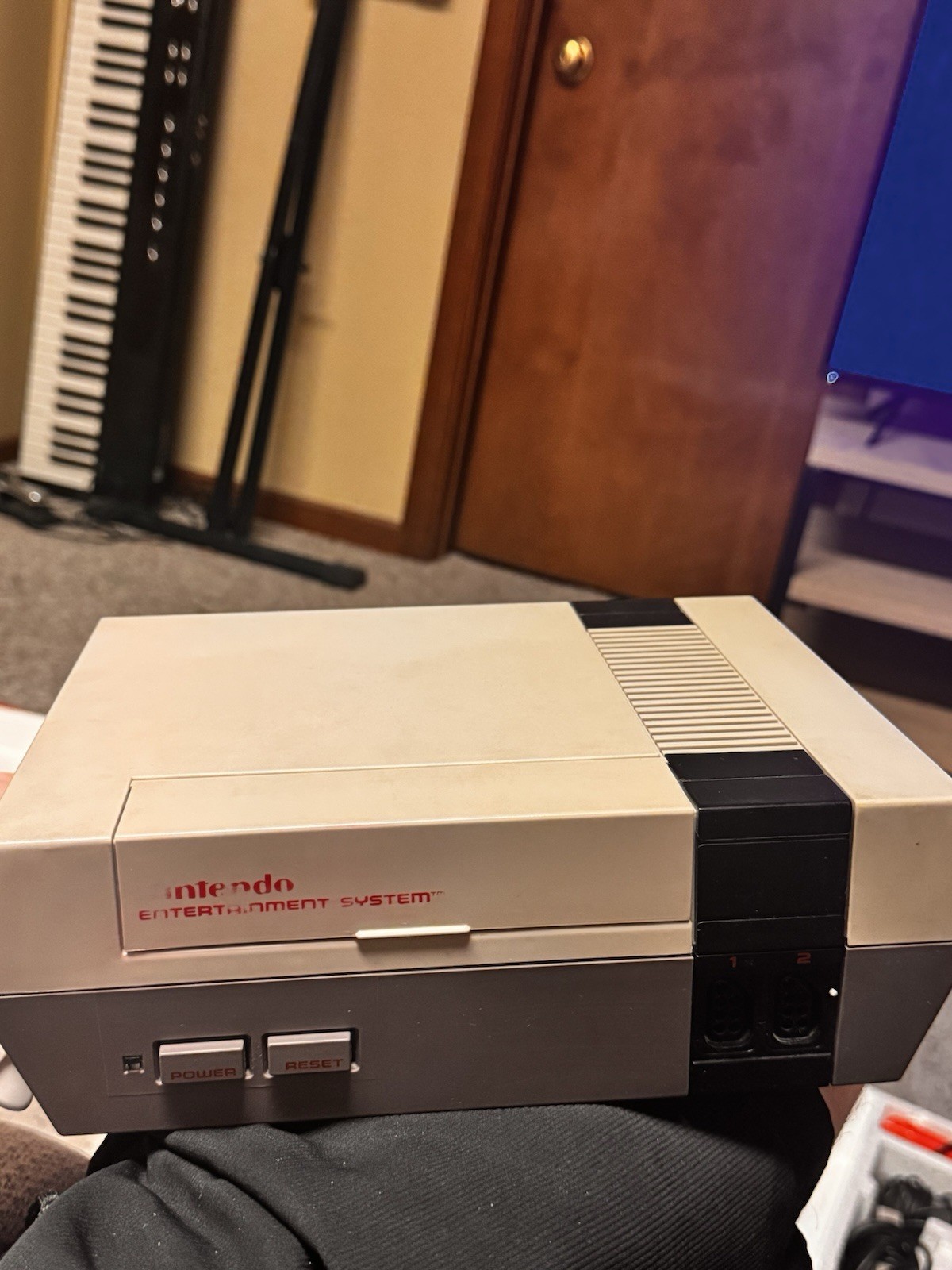 Nintendo NES Action Set System In Box CIB Tested W/ Super Mario + 5 Games-Clean