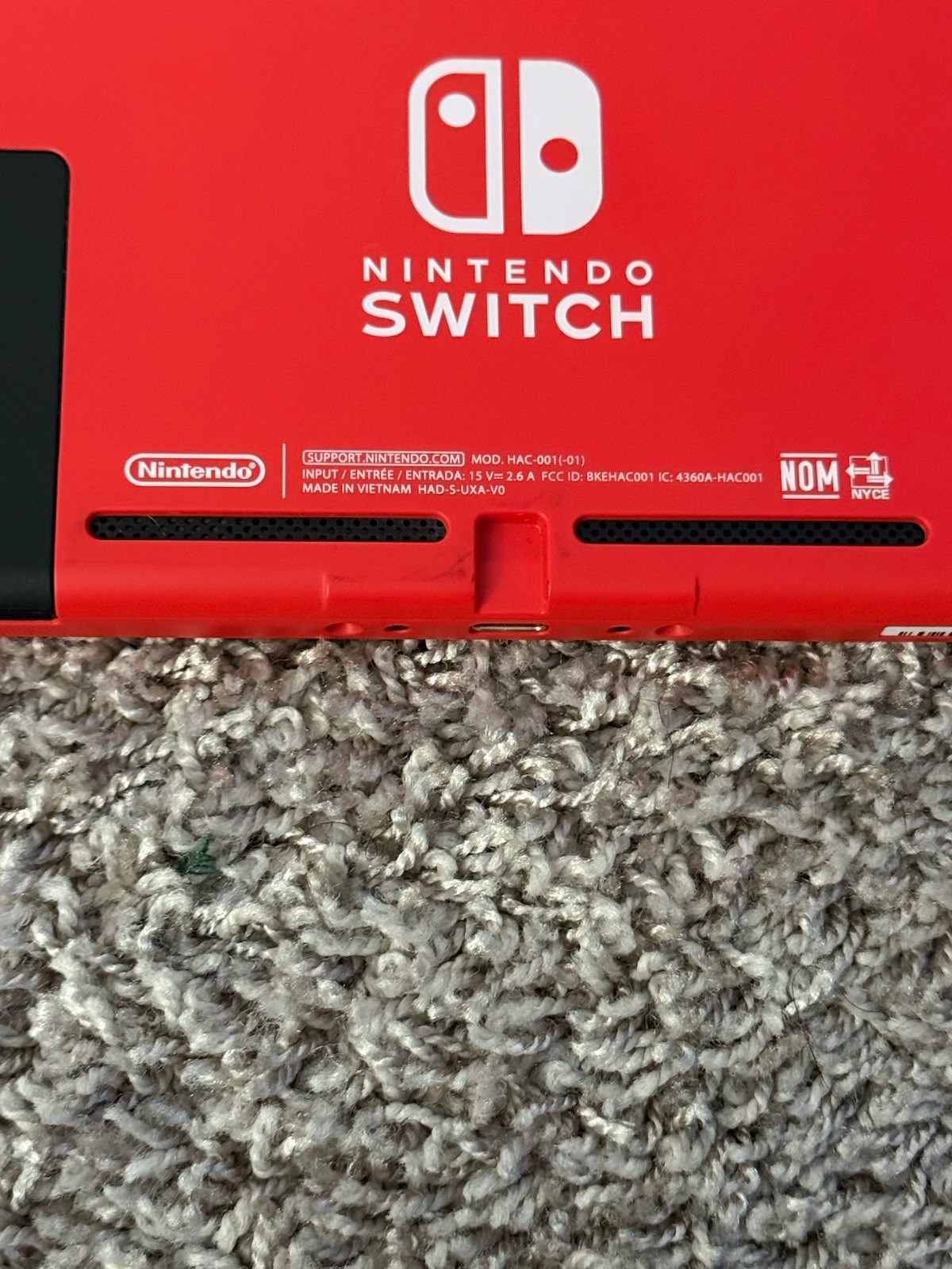 Nintendo Switch HAC-001 (-01) Super Mario Edition Red Blue Console + Dock + Case