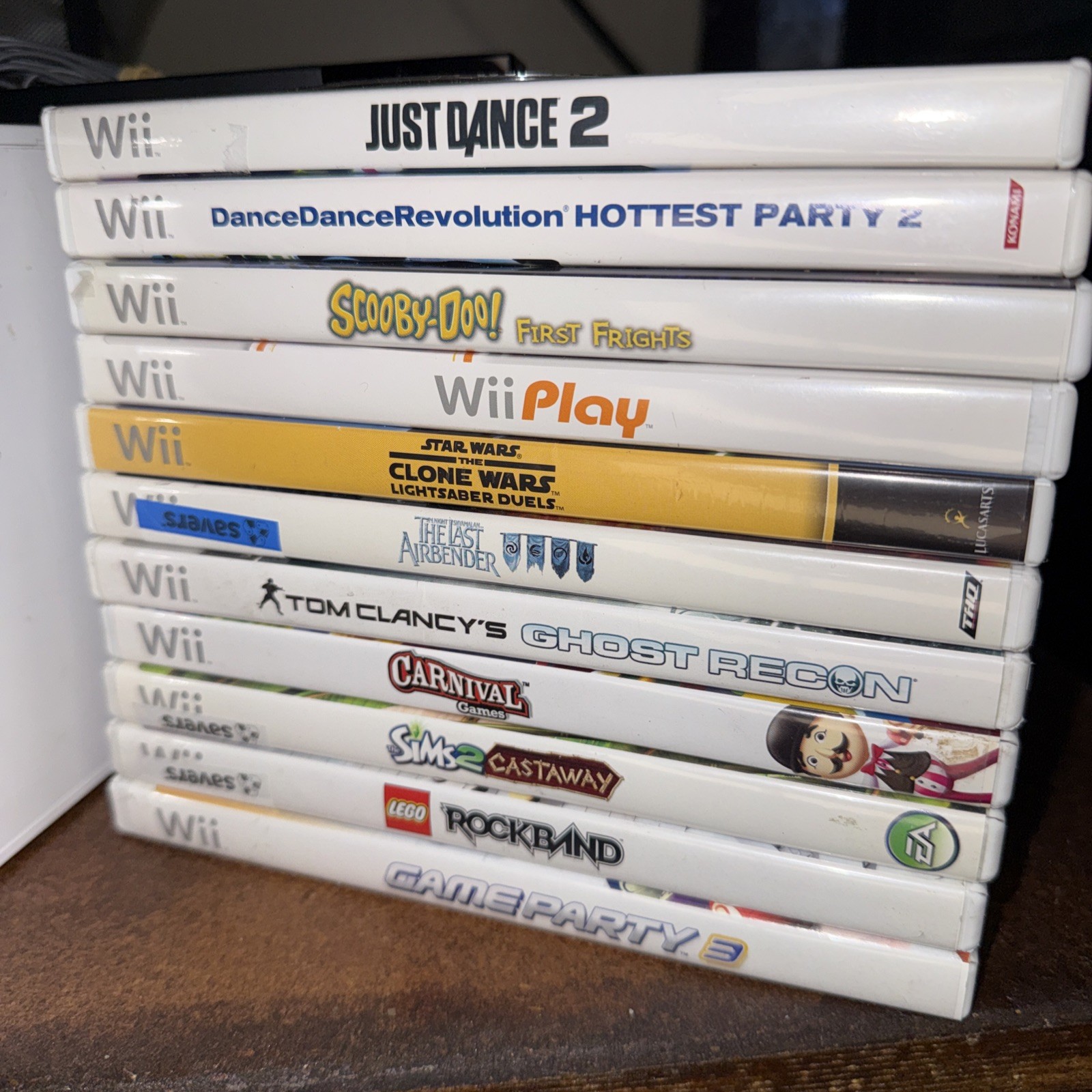 Nintendo Wii RVL-001 GameCube Compatible Console W/ Wii Bag W/ 12 Games Tested