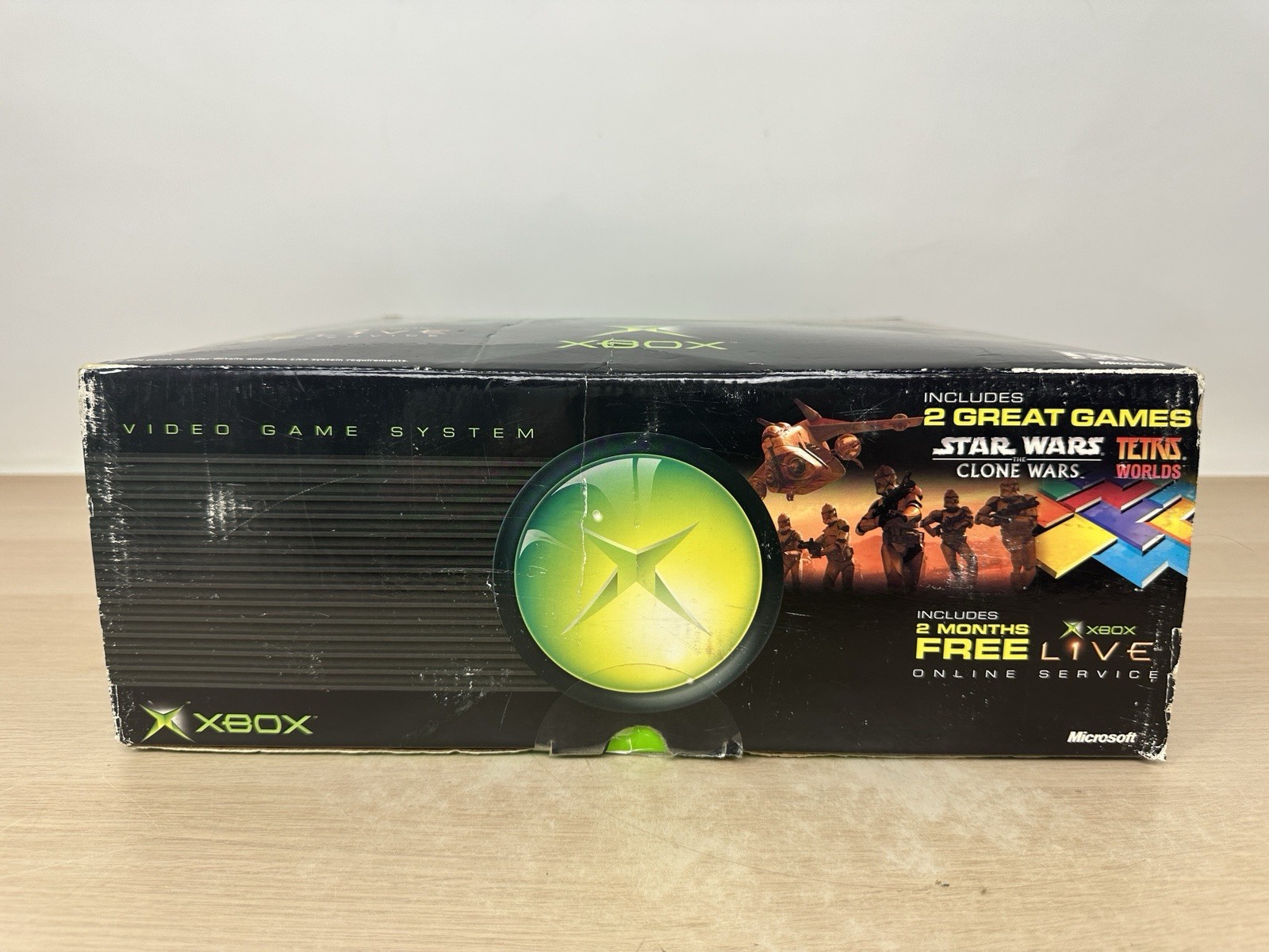 Microsoft Xbox Tetris/Star Wars Console Bundle w/ Original Box – No Game – READ!