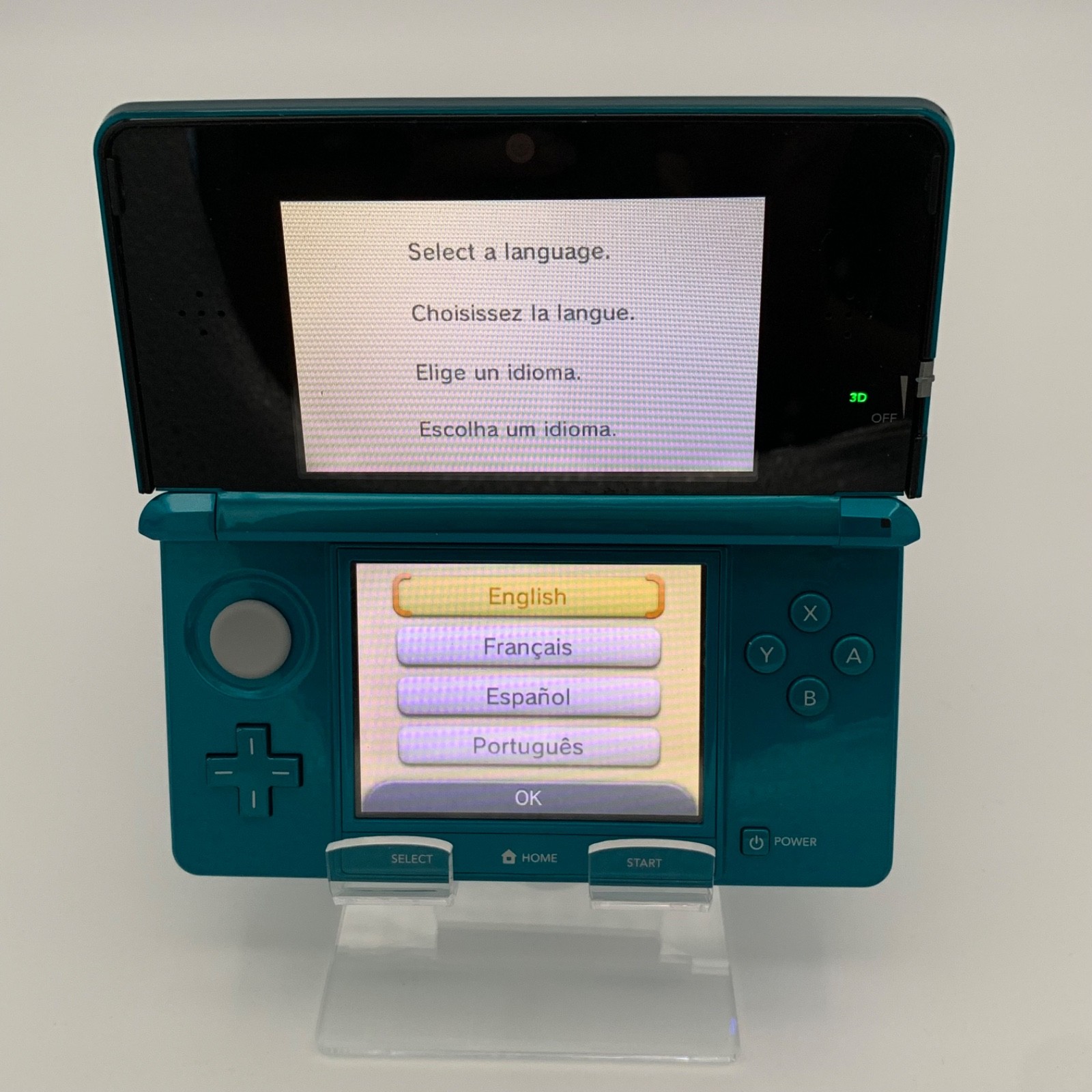NINTENDO 3DS AQUA BLUE CTR-001: TESTED / WORKING