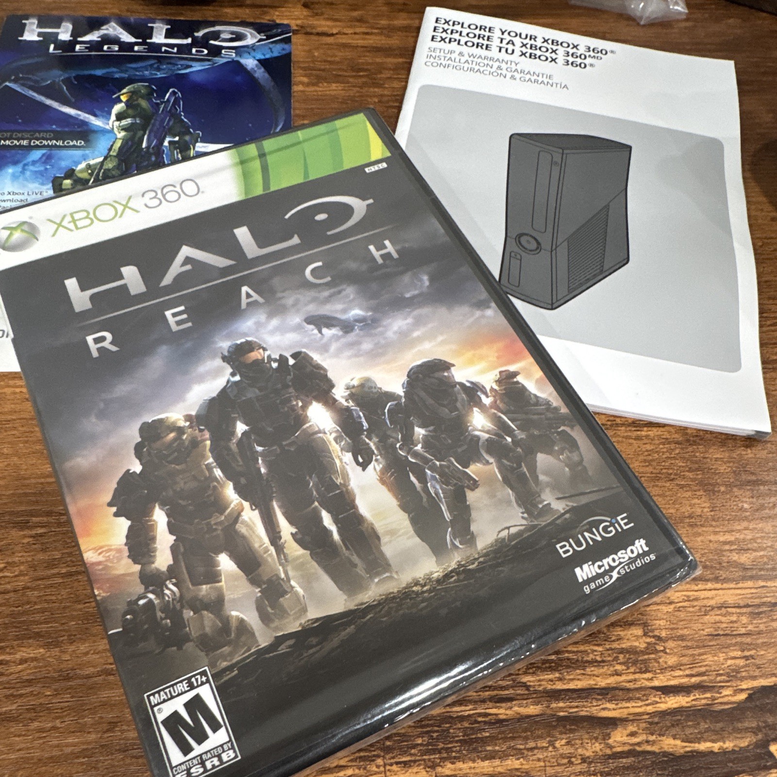 Microsoft Xbox 360 S Halo Reach Lim Edition 250GB Bundle 2 Controller (+3 Games)