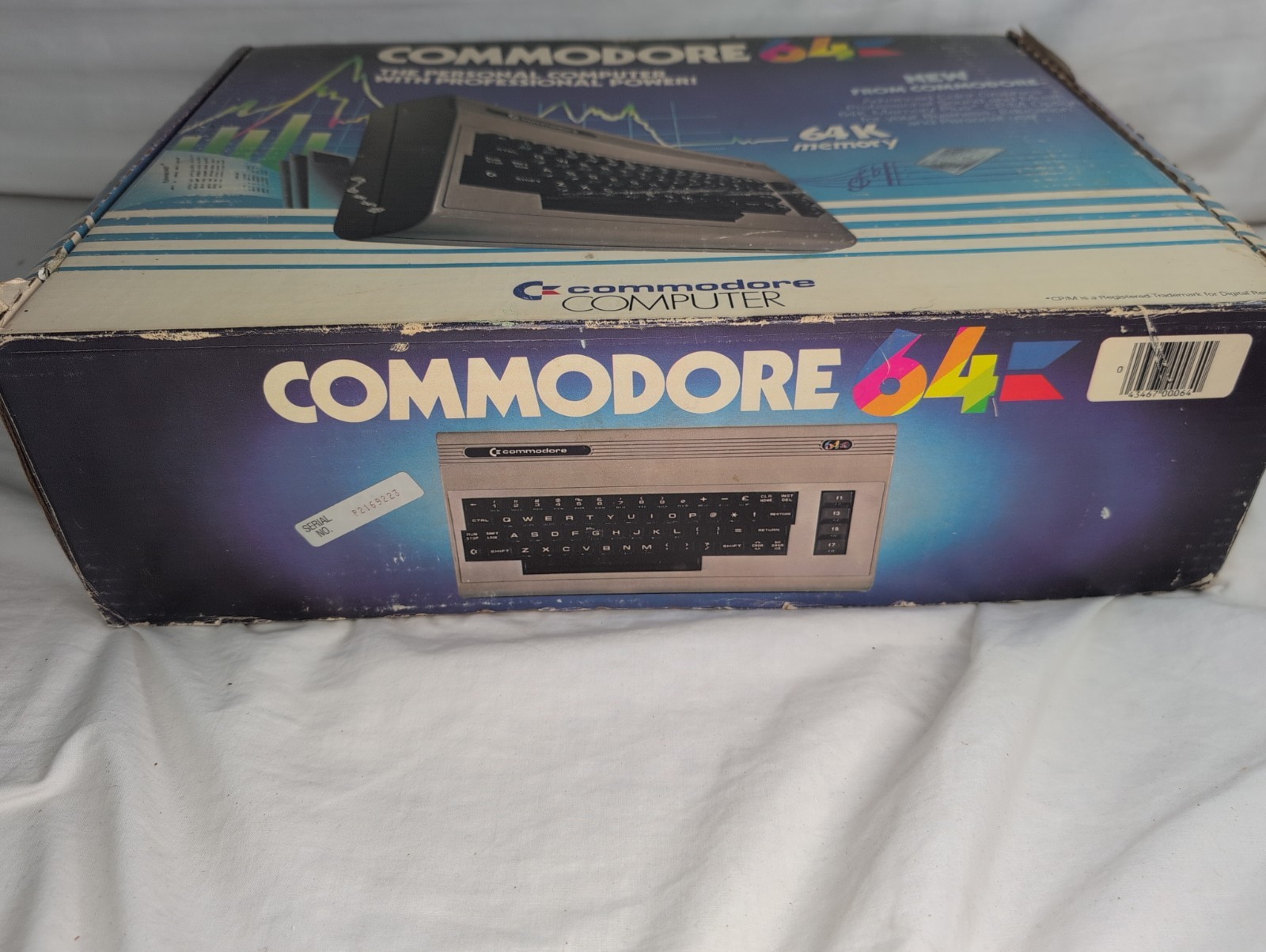 Commodore 64 Vintage Computer Untested With Box Matching Number Manual & Cords