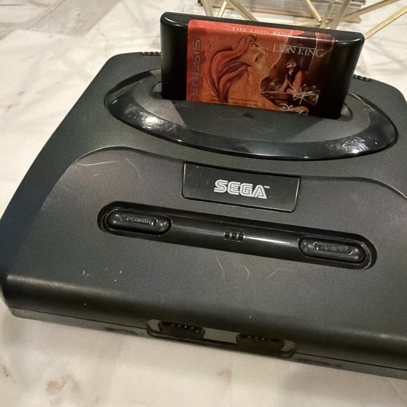 Sega Genesis Model 2 Console System Bundle Cords Controller Lion King, NBA JAM