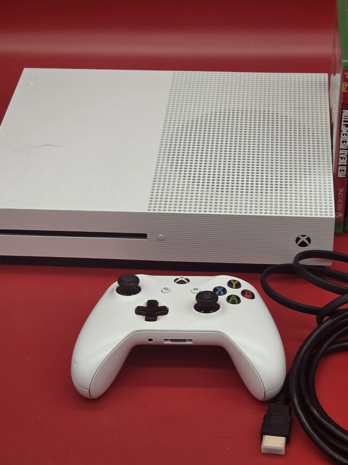 Microsoft Xbox One S Disc Edition Video Game Console White With 6 Games