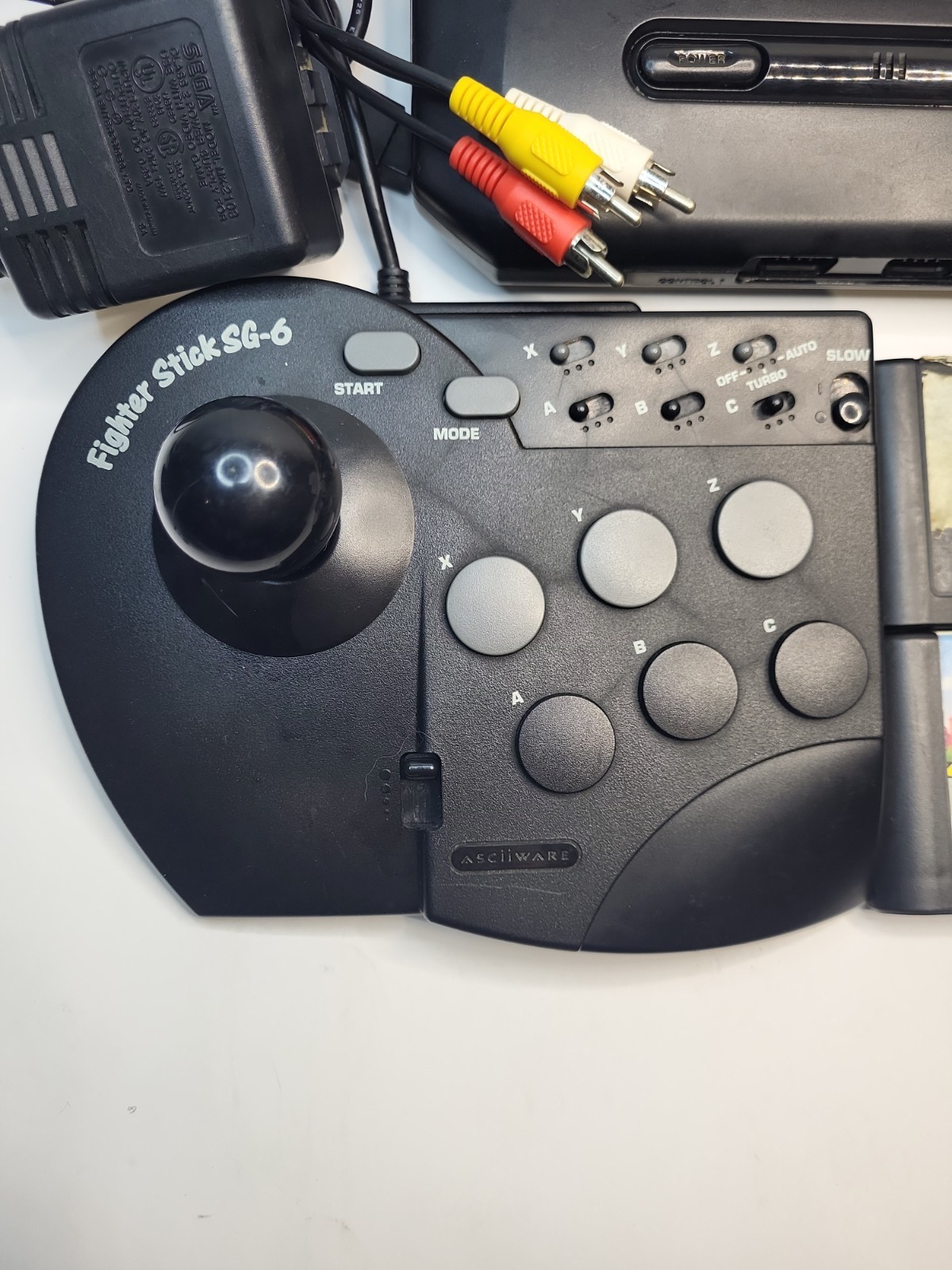 Sega Genesis Model 2 Console Bundle Tested Working 7 Games, SG6 Stick Controller