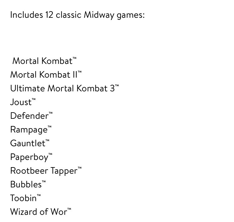 Arcade1up Midway Legacy Edition Arcade Cabinet Mortal Kombat 🔥