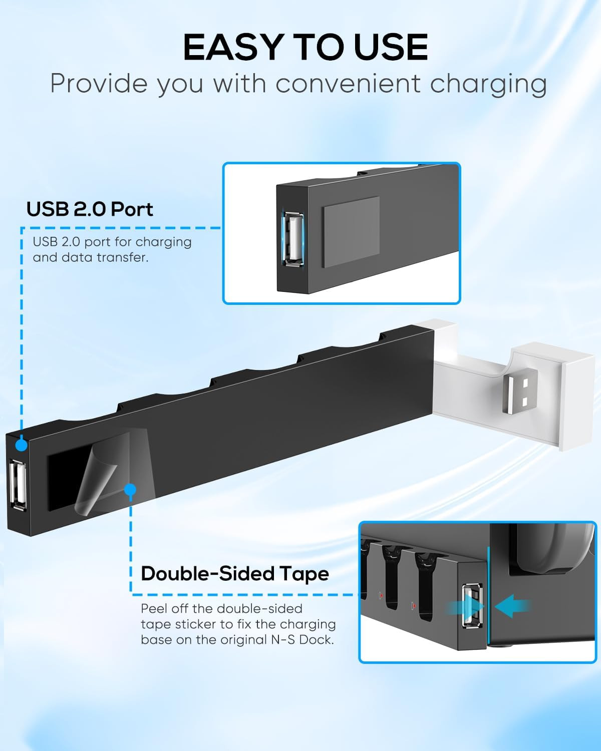 Switch 1 &OLED Controller Charger Dock, Charging Dock for Switch OLED, 4 in 1 P