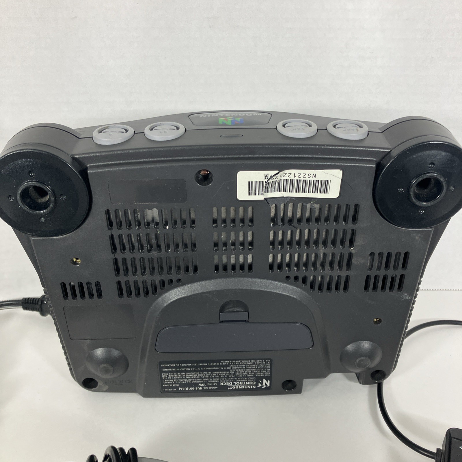 Nintendo 64 Black Console NUS-001 Controller, power, TESTED (small crack)