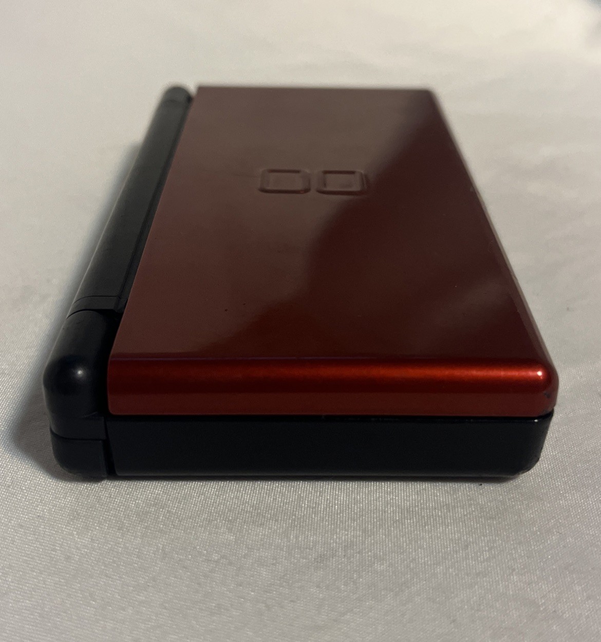 Nintendo DS Lite Handheld Console Red/Black Tested *Needs Stylus*