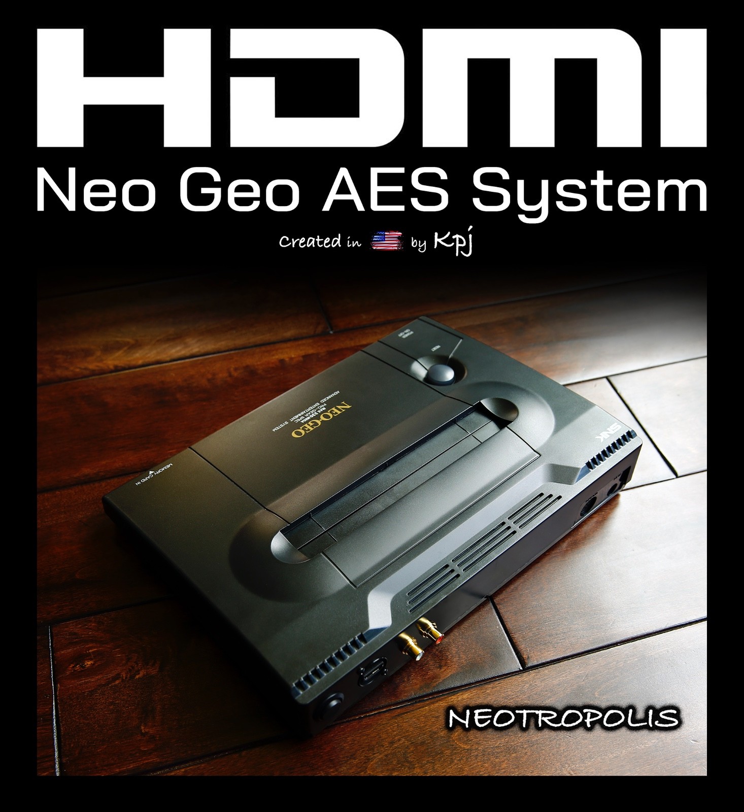 HDMI Neo Geo AES NGH System/Console • HDTV 720p/1080p, Stereo, Uni-Bios • SNK