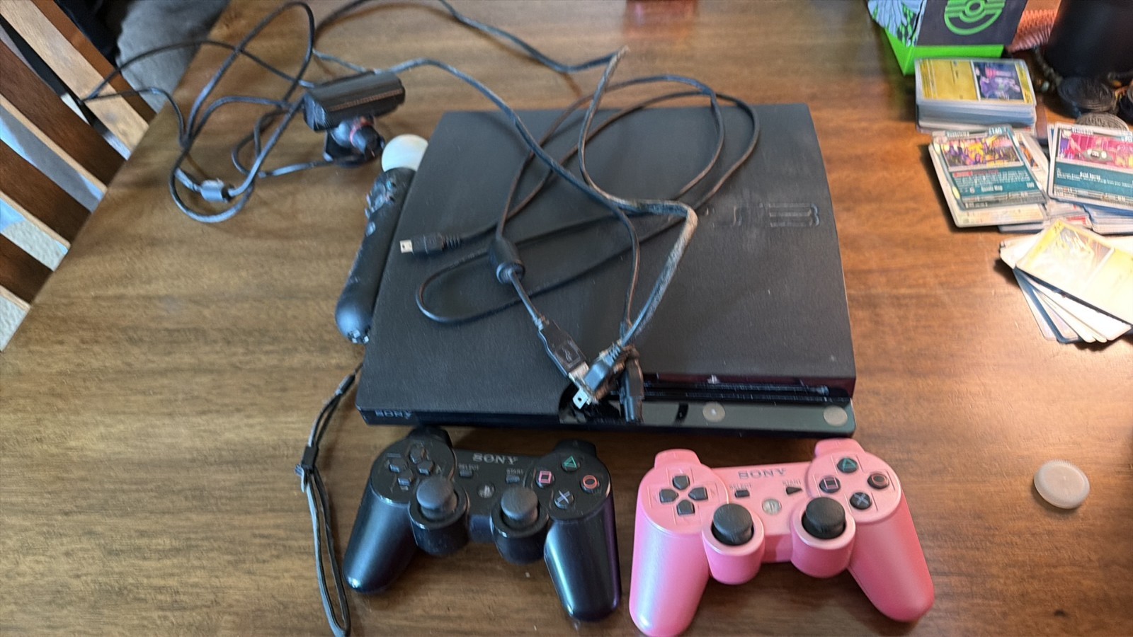Sony PlayStation 3 Slim Home Console – Black *pink controller not included*