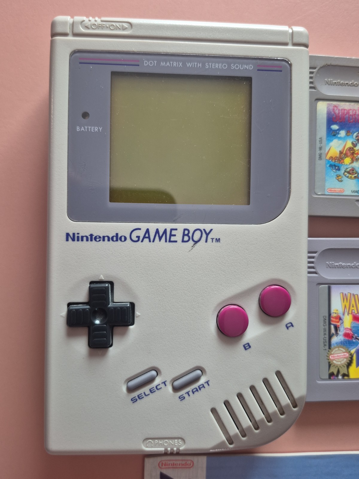 Original Nintendo Gameboy Console DMG-01 Plus 3 Games tested Please Read