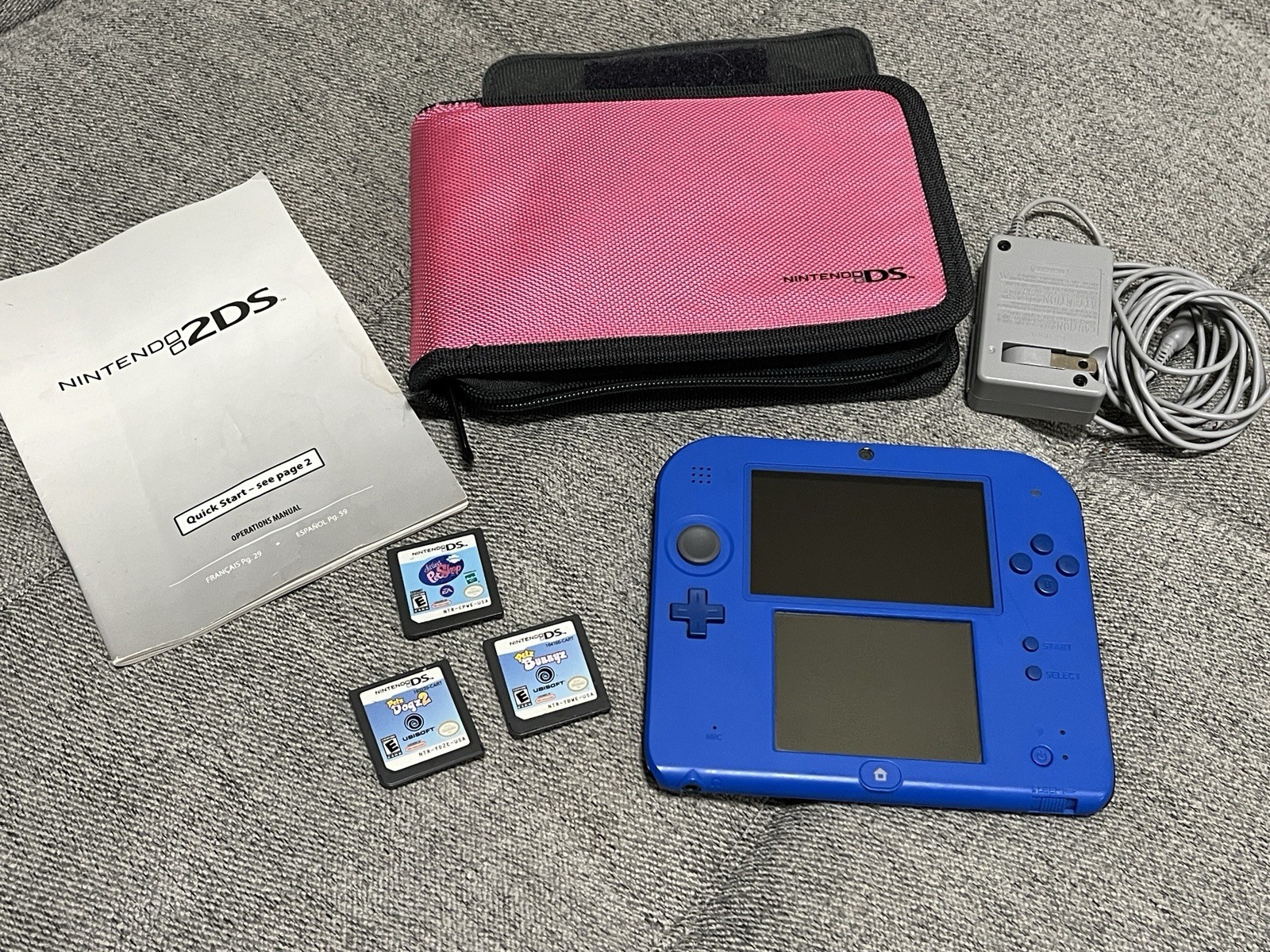 Nintendo 2DS Handheld Game Console FTR-001 Black/Blue