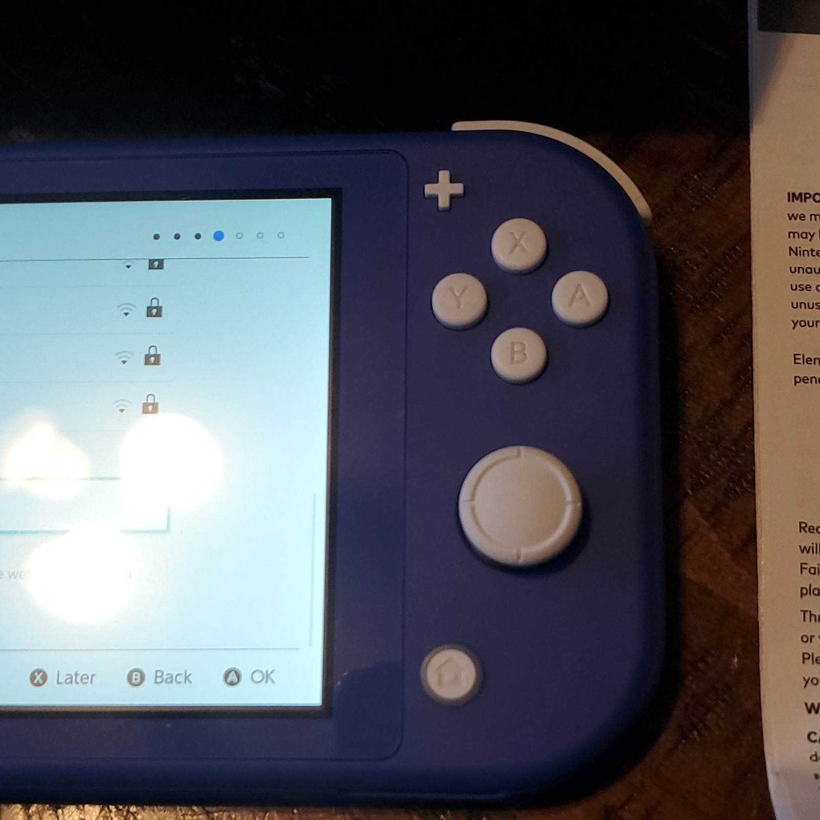 Nintendo Switch Lite Blue Handheld System 32GB HDH-001 w/ Box Charger Manuals