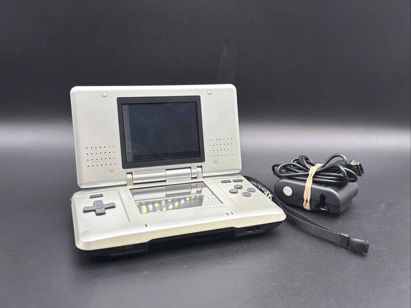 Original Silver Nintendo DS Console w/ charger GBA compatible Tested Working