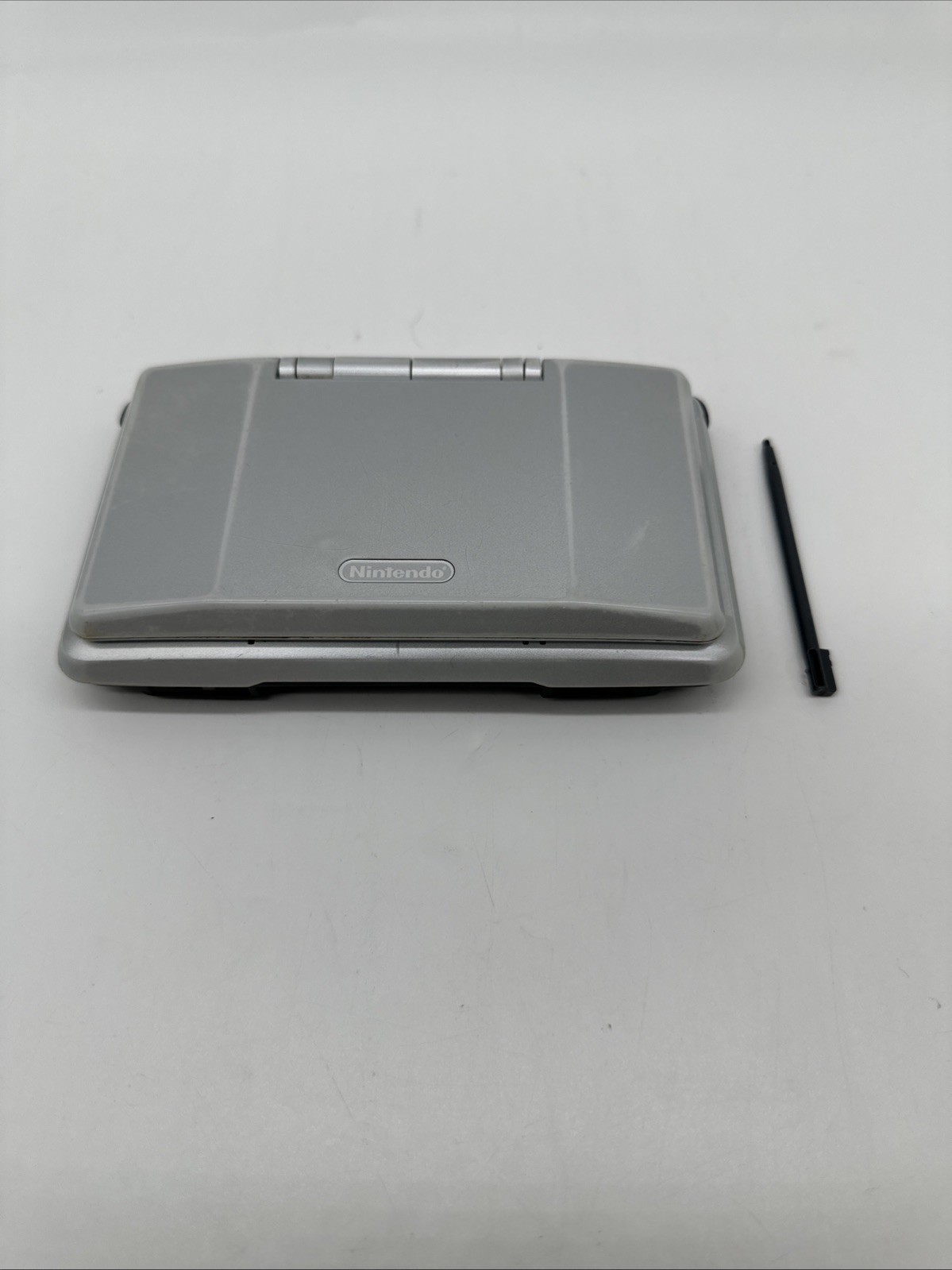 Nintendo DS Handheld System – Silver/ With Stylus- No Charger READ SEE PICS!!!