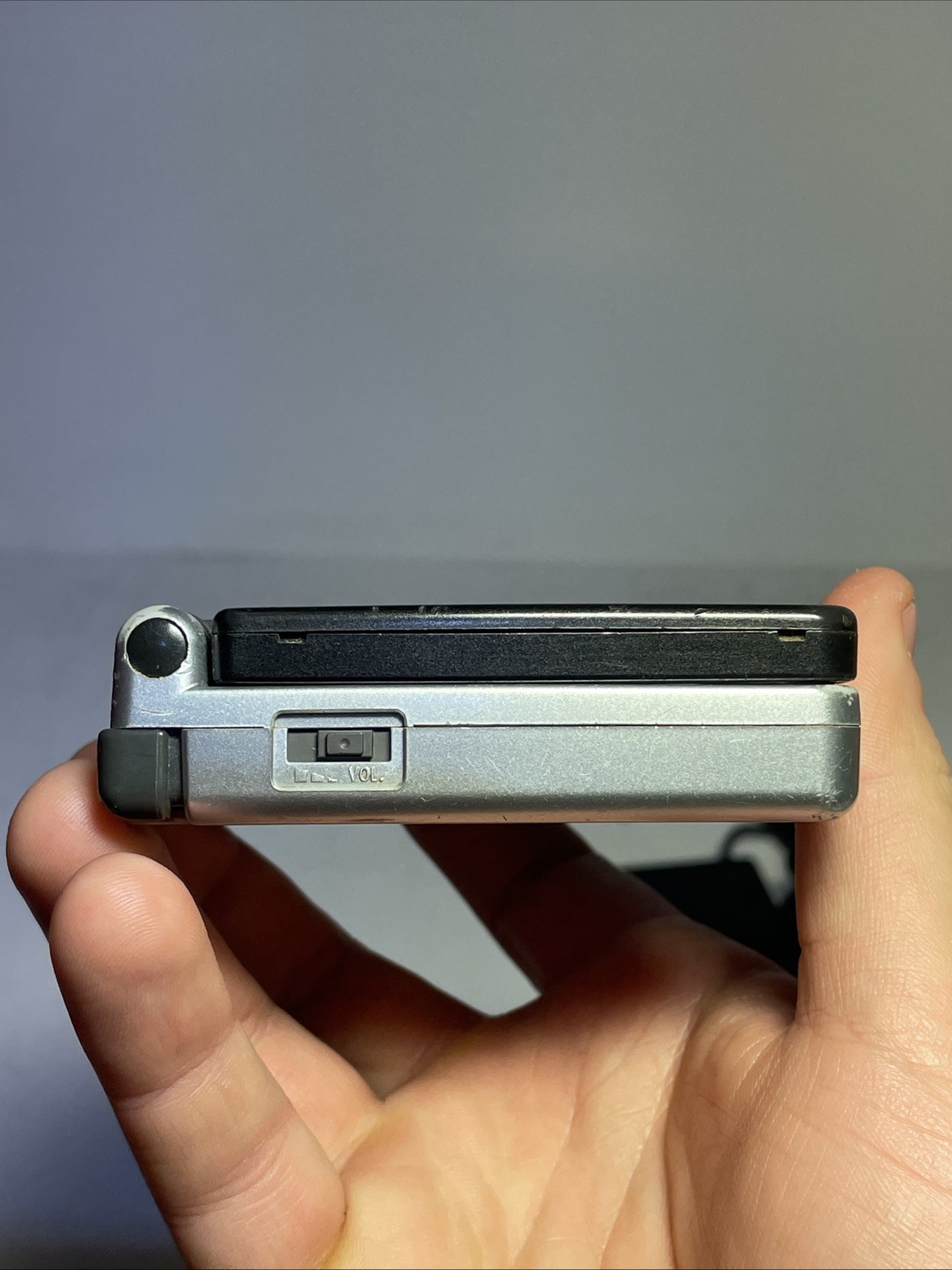 Nintendo Game Boy Advance SP Handheld System – Black and Silver TESTED Has Wear