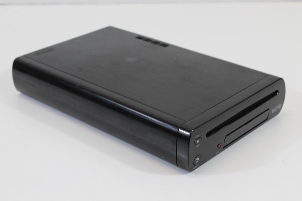 Nintendo Wii U Black Console 32GB AC Gamepad Stand Charger NTSC-J Japan TESTED 4