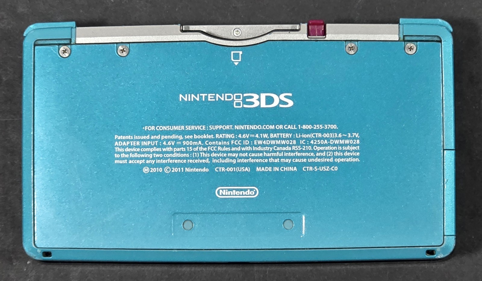 Aqua Blue Nintendo 3DS With charger , Games , 32gb SD Card – Tested working