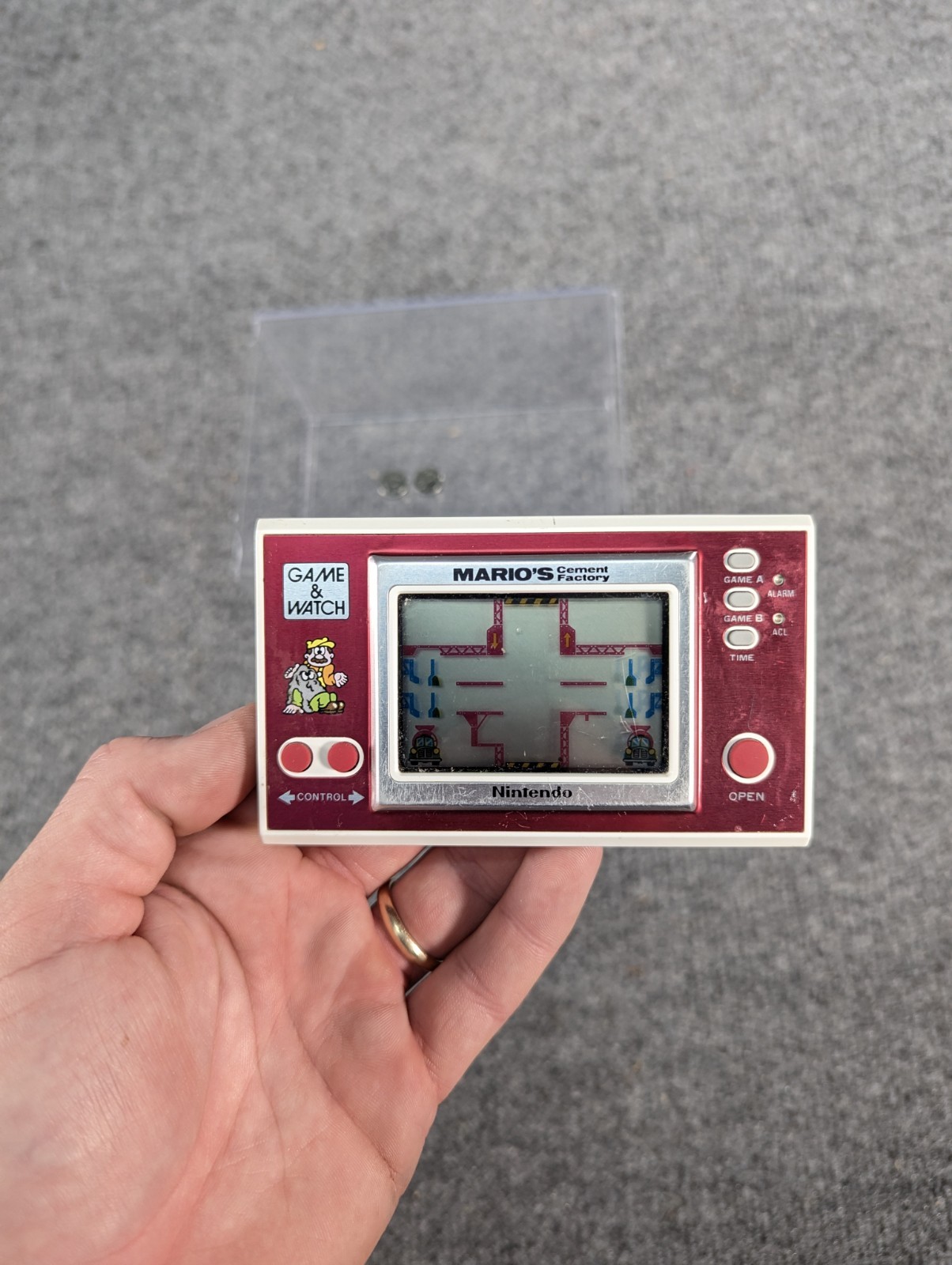Nintendo Game And Watch Handheld Console Mario’s Cement Factory TESTED