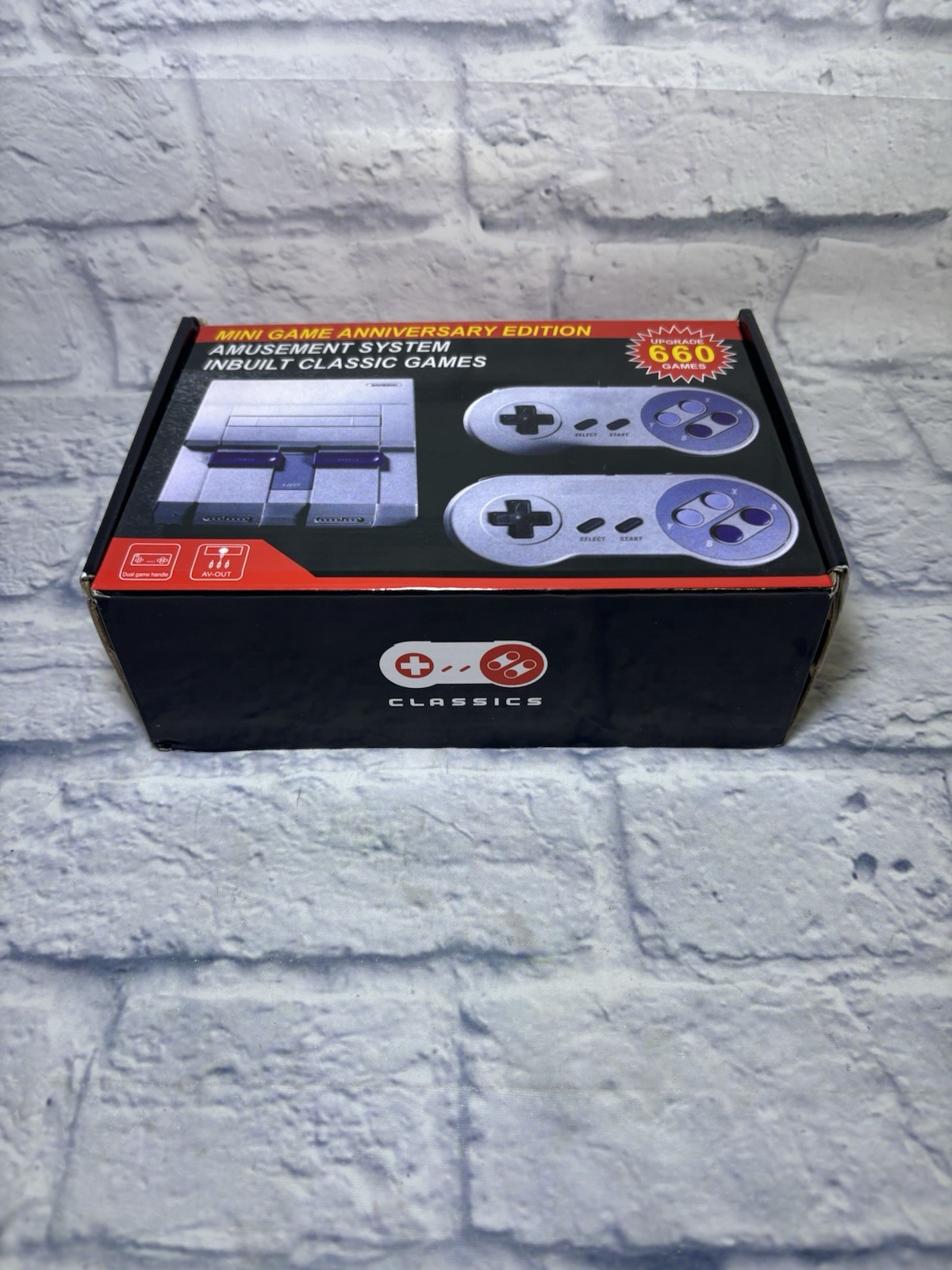 Mini Game Anniversary Edition Console 660 Games Dual Controllers AV-OUT NTSC/PA…