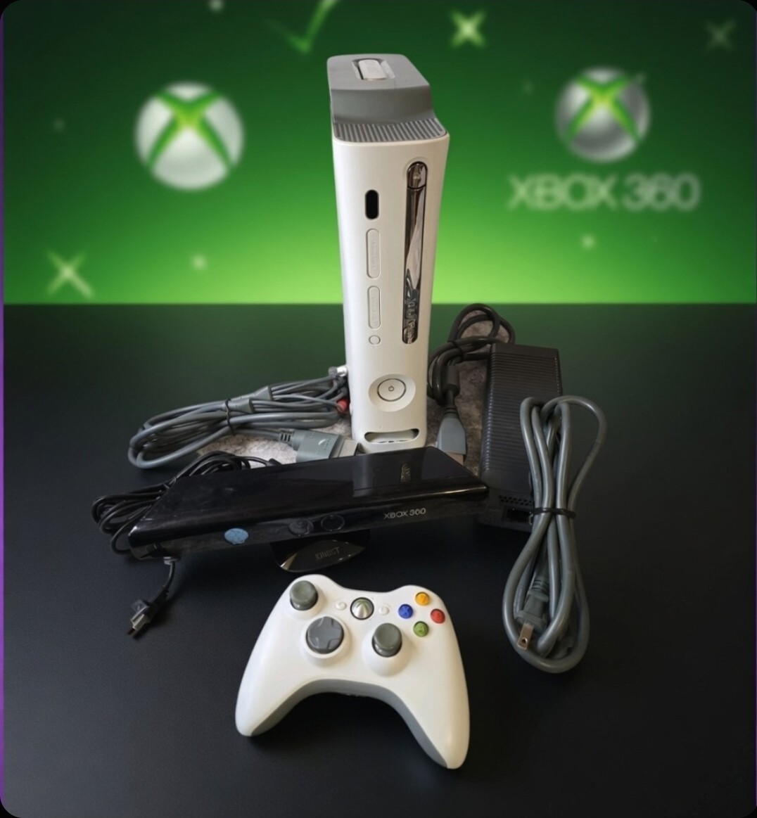 Microsoft XBox 360 Gaming System 250GB HD OEM Controller & Kinect Tested & Works