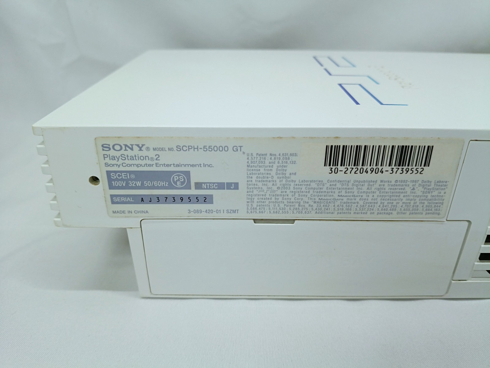 PS2 SCPH-55000 GT Racing Pack Ceramic White Console NTSC-J Japan Tested
