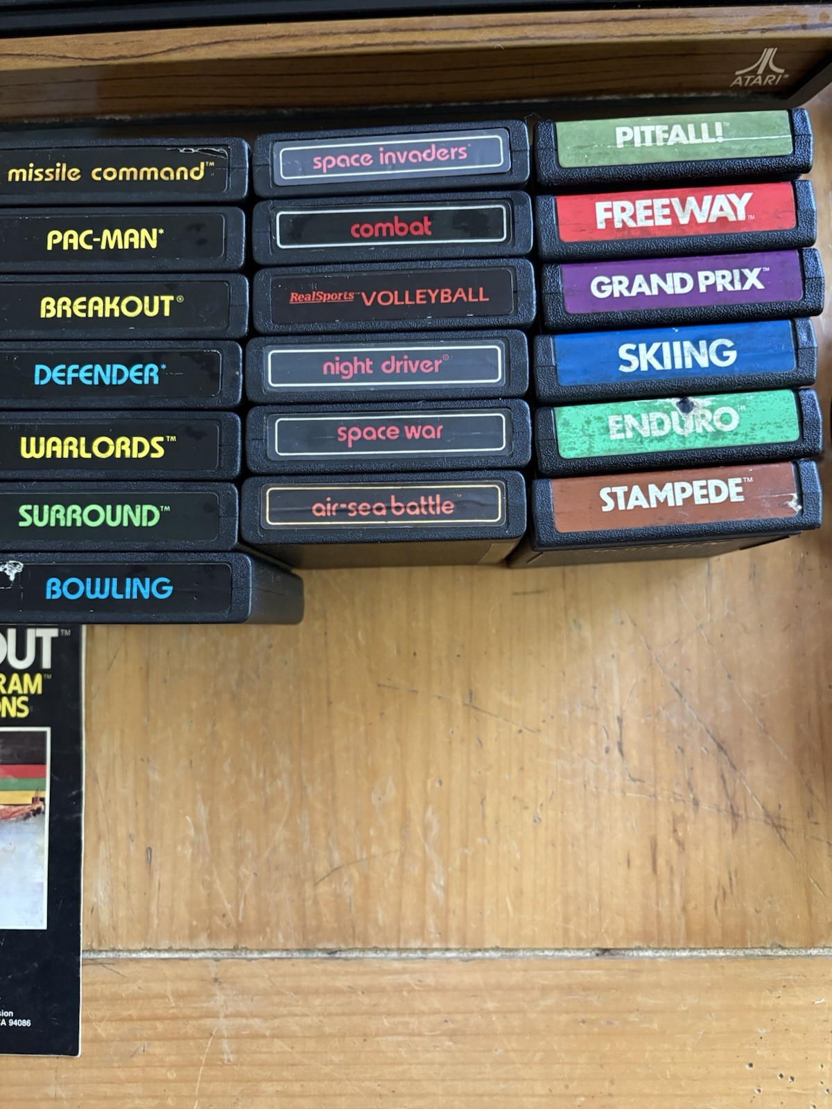 Atari 2600 Black Video Game Console Bundle With 19 Games Untested