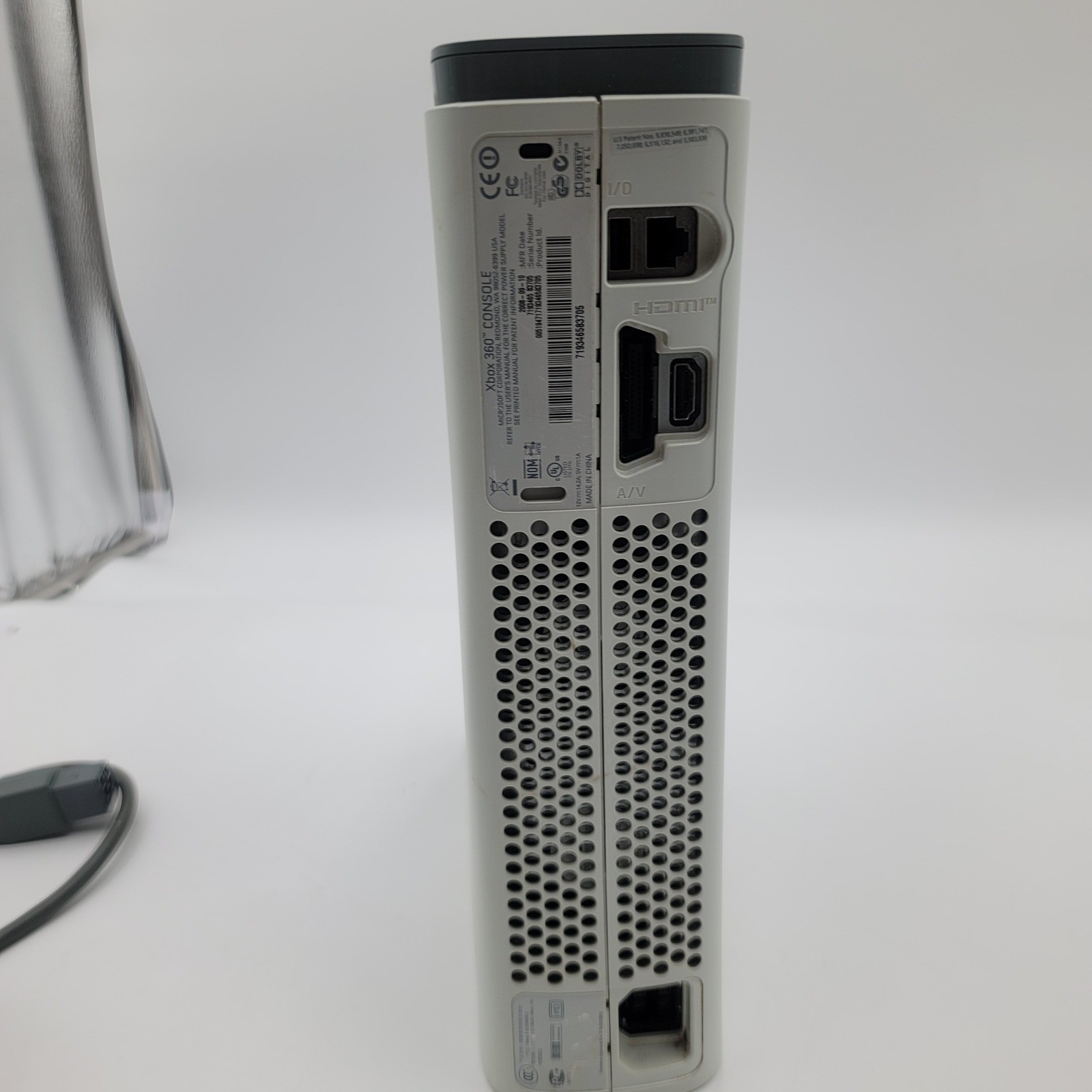 Microsoft Xbox 360 Pro Console White 60GB HDMI Parts Repair Only