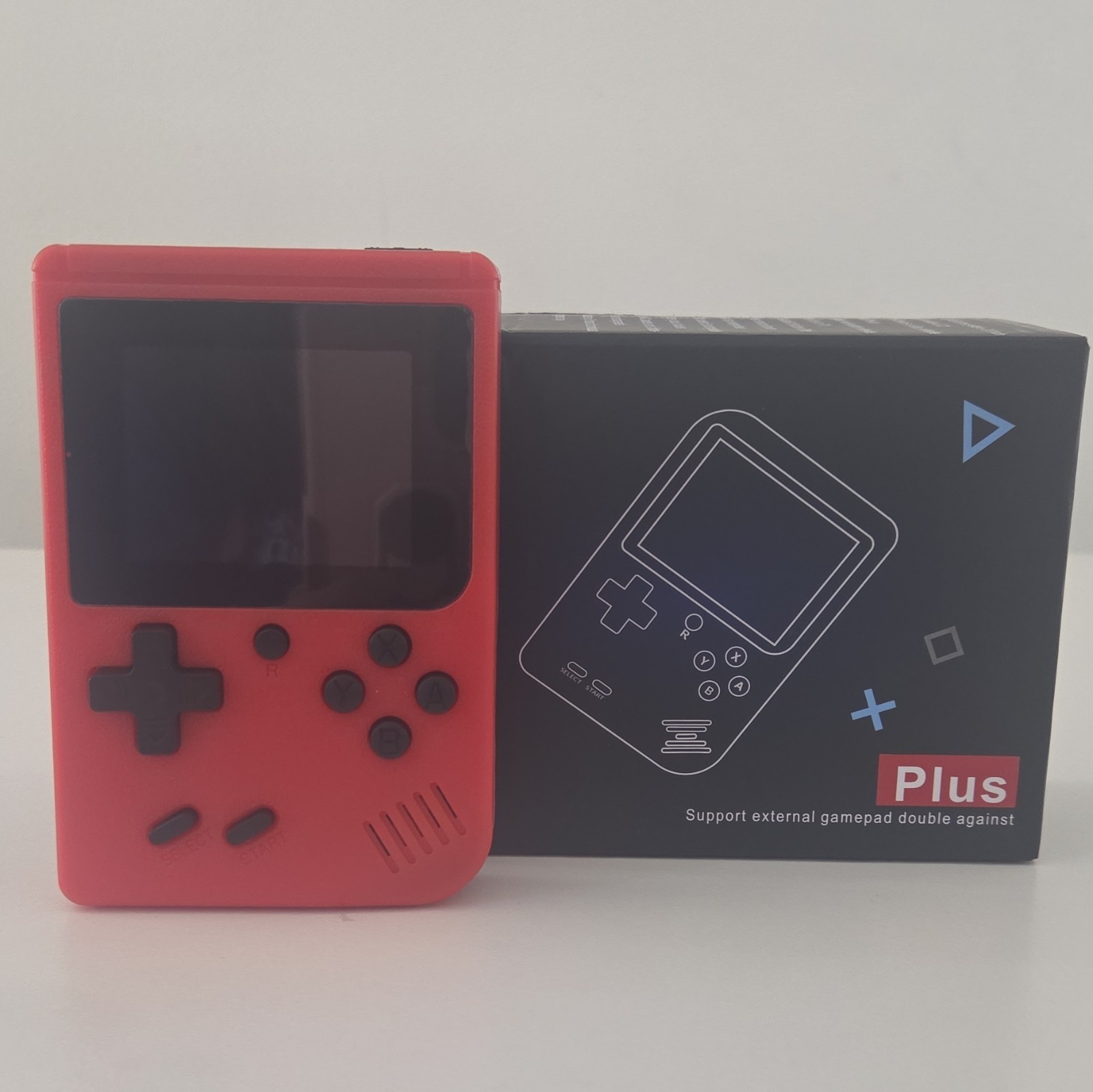 Plus Handheld Game Console Red/Black Backlit LCD TV Out Composite RCA AV DC