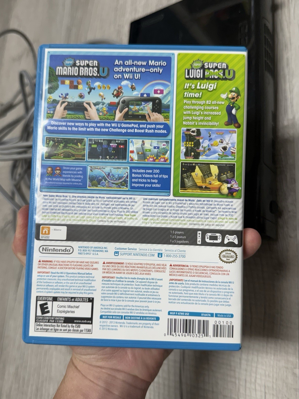 Nintendo Wii U 32GB Mario U & Luigi U Deluxe Set Complete In Box Tested Working