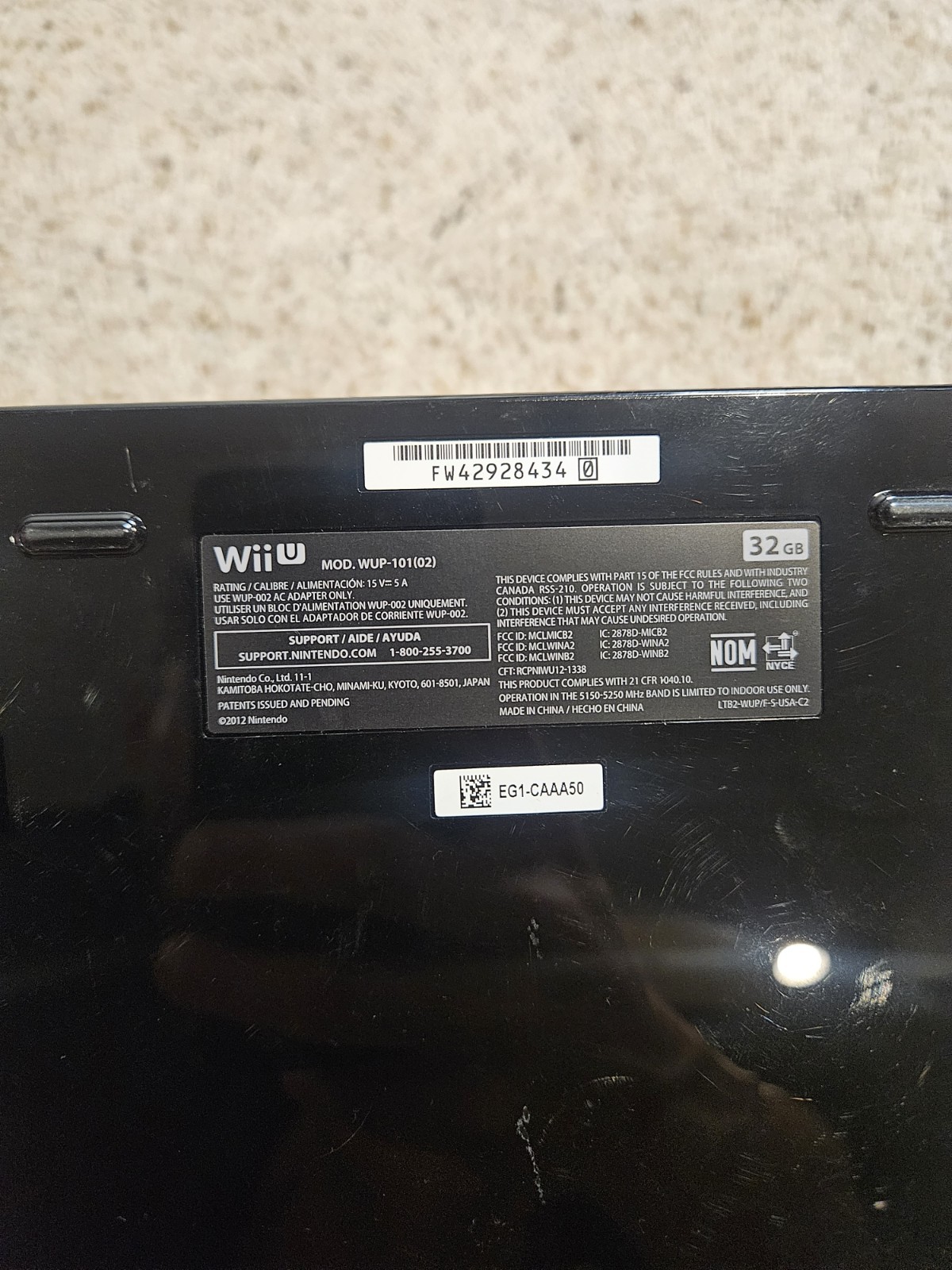 Nintendo Wii U Mario & Luigi Deluxe Set Black Console – No Game or Sensor Bar
