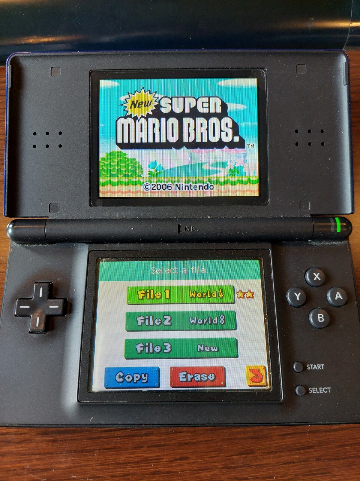 Nintendo DS Lite Blue Tested Working Console Charger Stylus Included 3 games inc