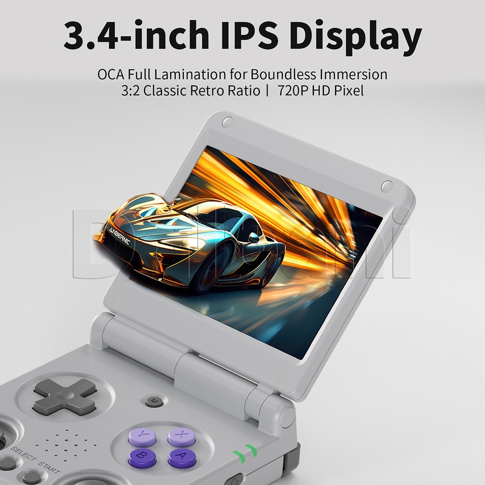 RG 34XXSP Anbernic Gray Handheld Retro Game Console 3.4-inch H700 3300mAH Linux