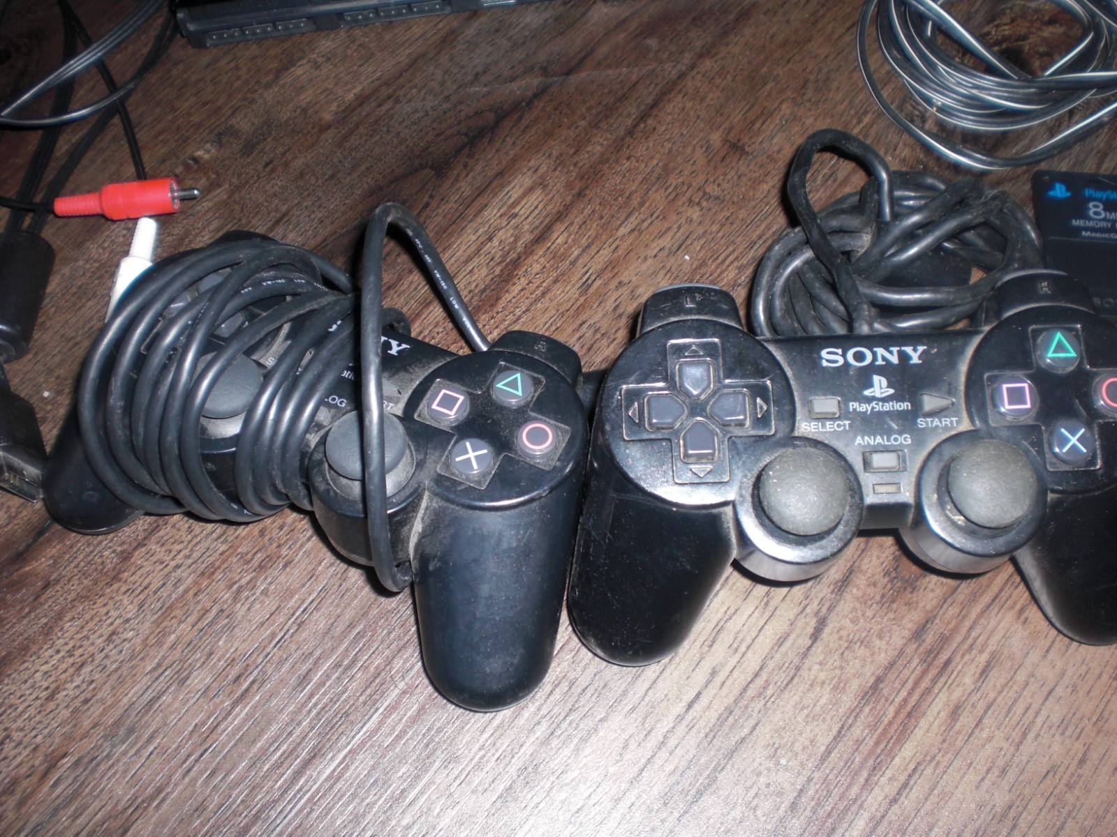 Sony PlayStation 2 PS2 SLIM Black Console System 2x Dualshock 2 OEM Controller