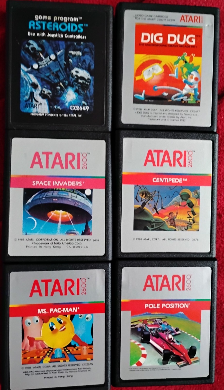 Atari 2600 Junior Jr TESTED Console System Bundle, 12 Games, Joystick all cables