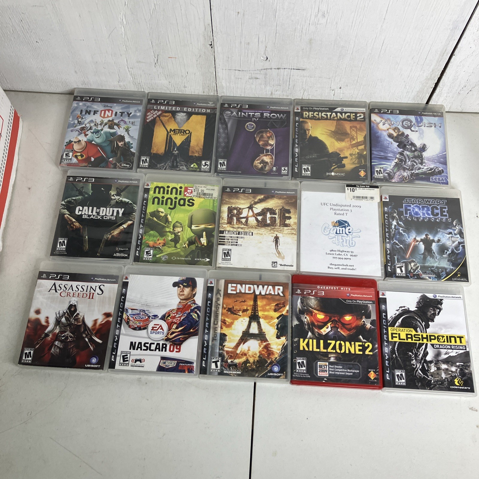 Sony PlayStation 3 Slim PS3 Model CECH-2001A Console Bundle 15 Games Infinity