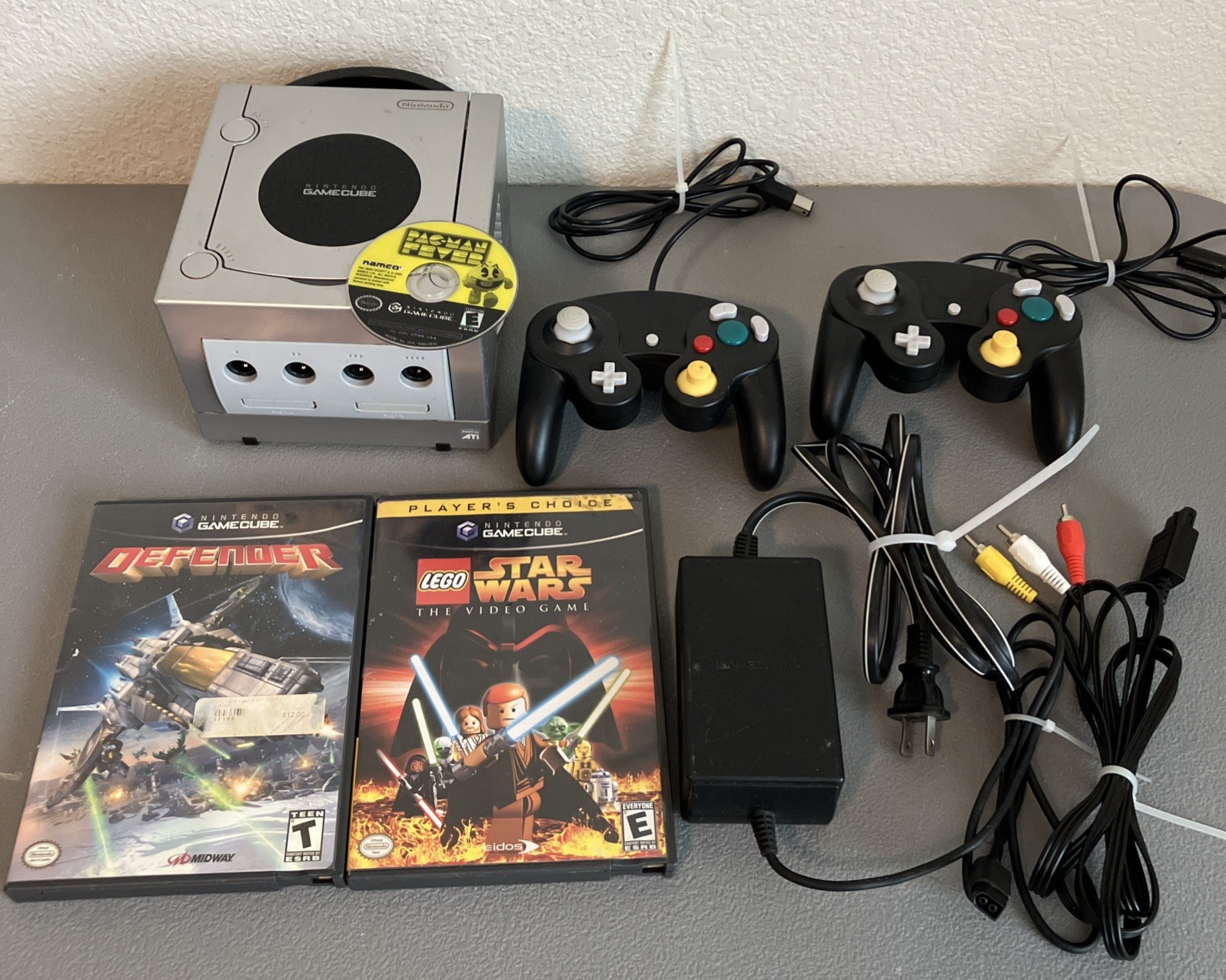 Nintendo GameCube Console Platinum DOL-101 – Bundle 3 Games 2 Controllers Tested