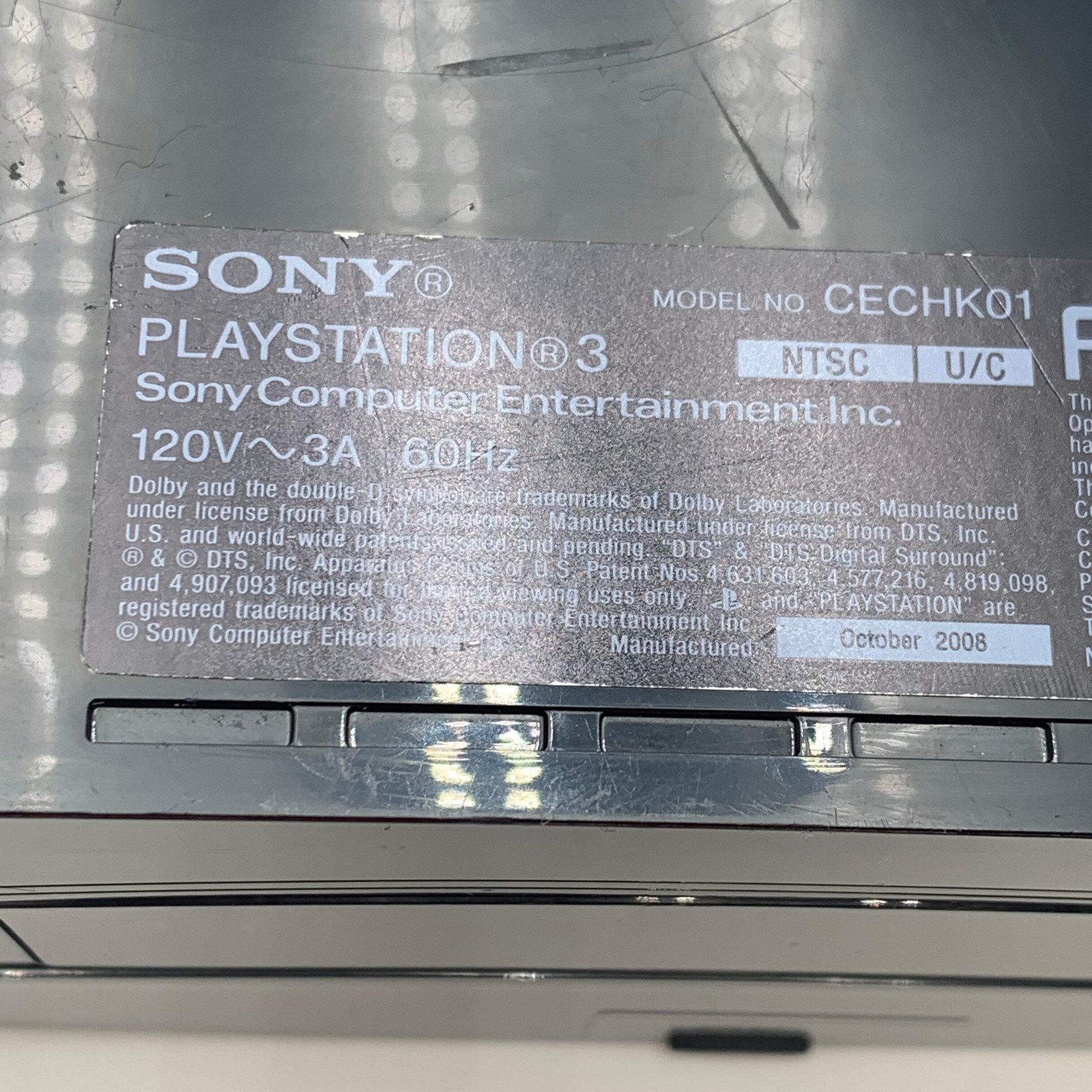 Sony PlayStation 3 Fat Console CECHK01 FOR PARTS/REPAIR