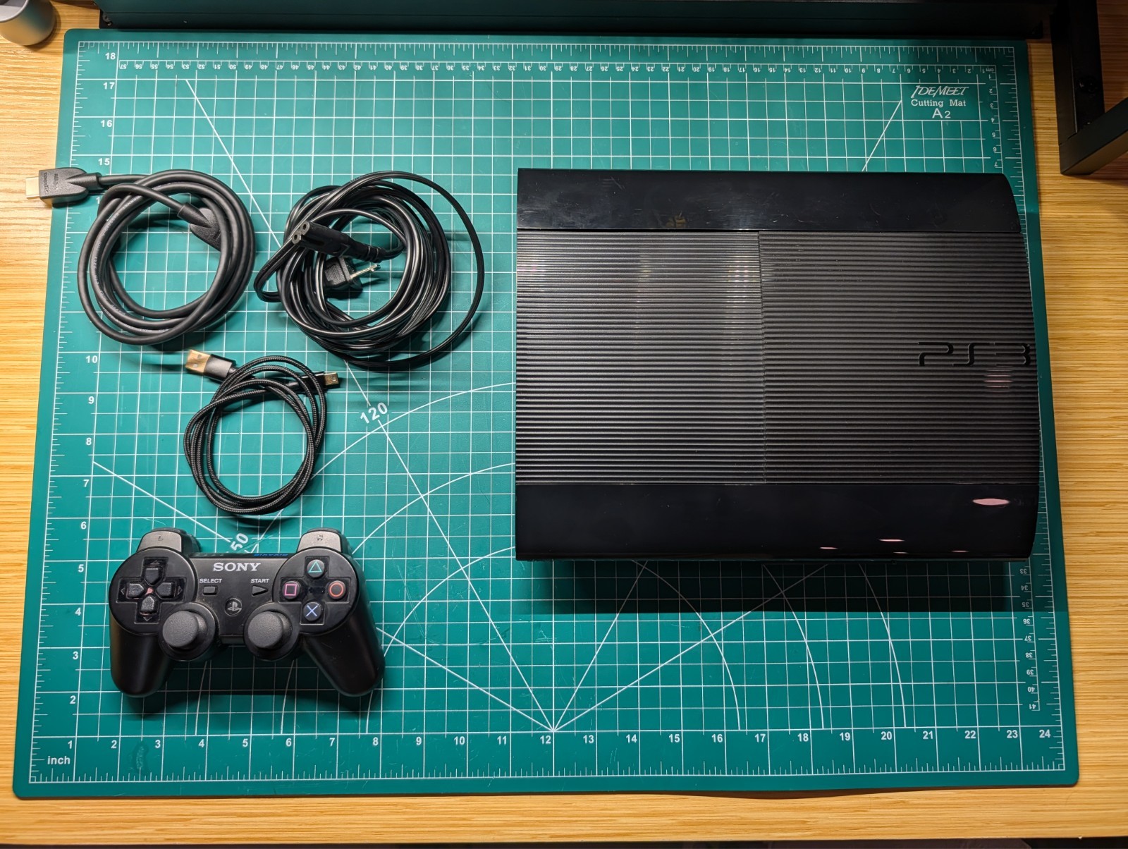 Sony PS3 Super Slim CECH-4201A 12GB Console Bundle Tested Working OEM