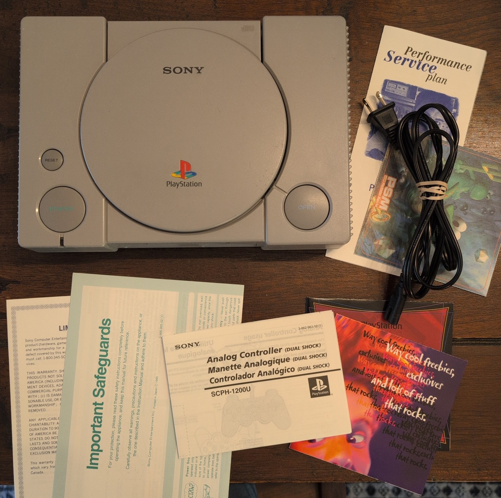 Sony PlayStation Game Console Bundle FAT – Gray Controller And Power Cord PS1