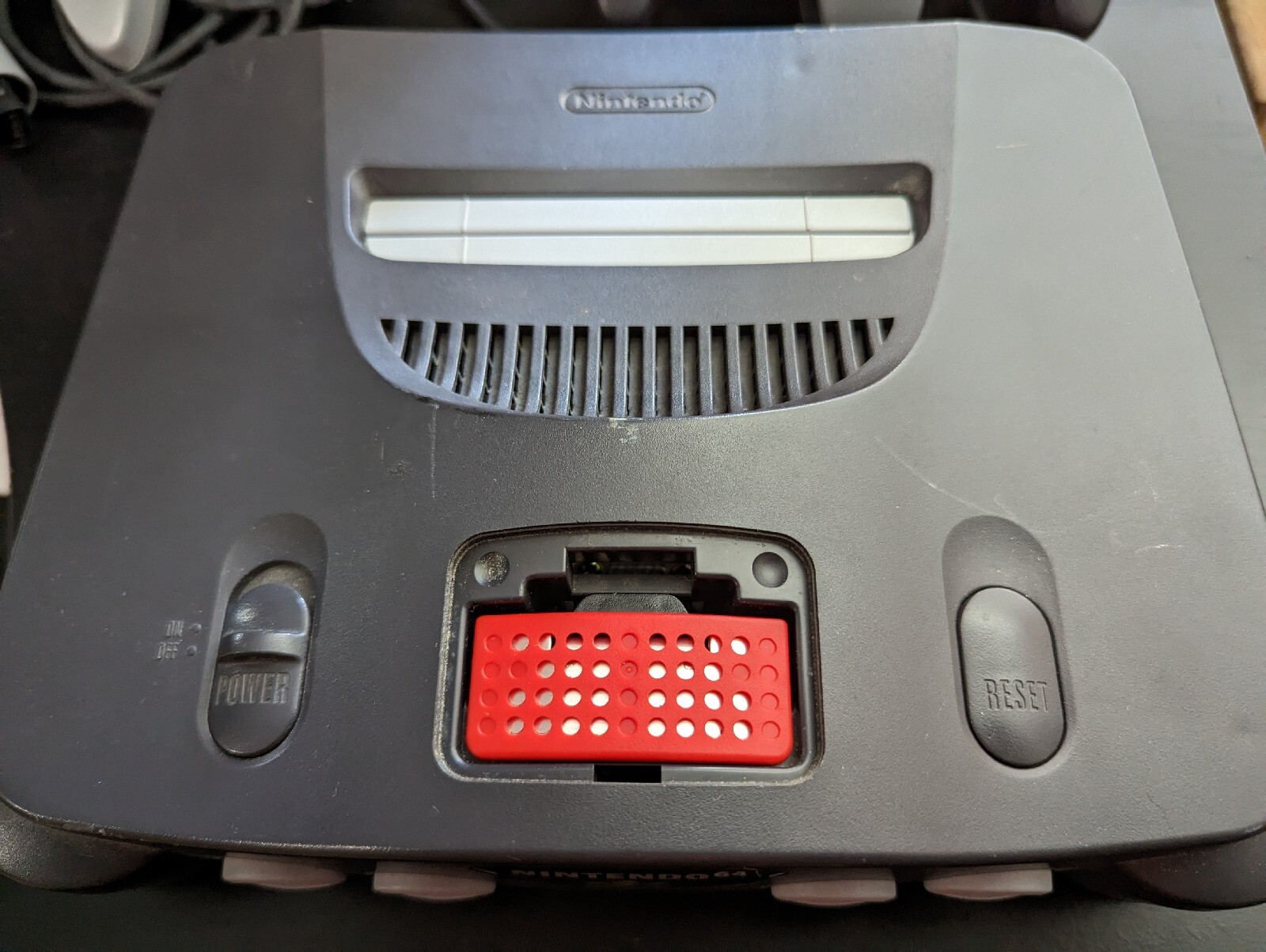 Nintendo 64 N64 Console Bundle Memory Expansion Pak 2 Controllers Black Gray