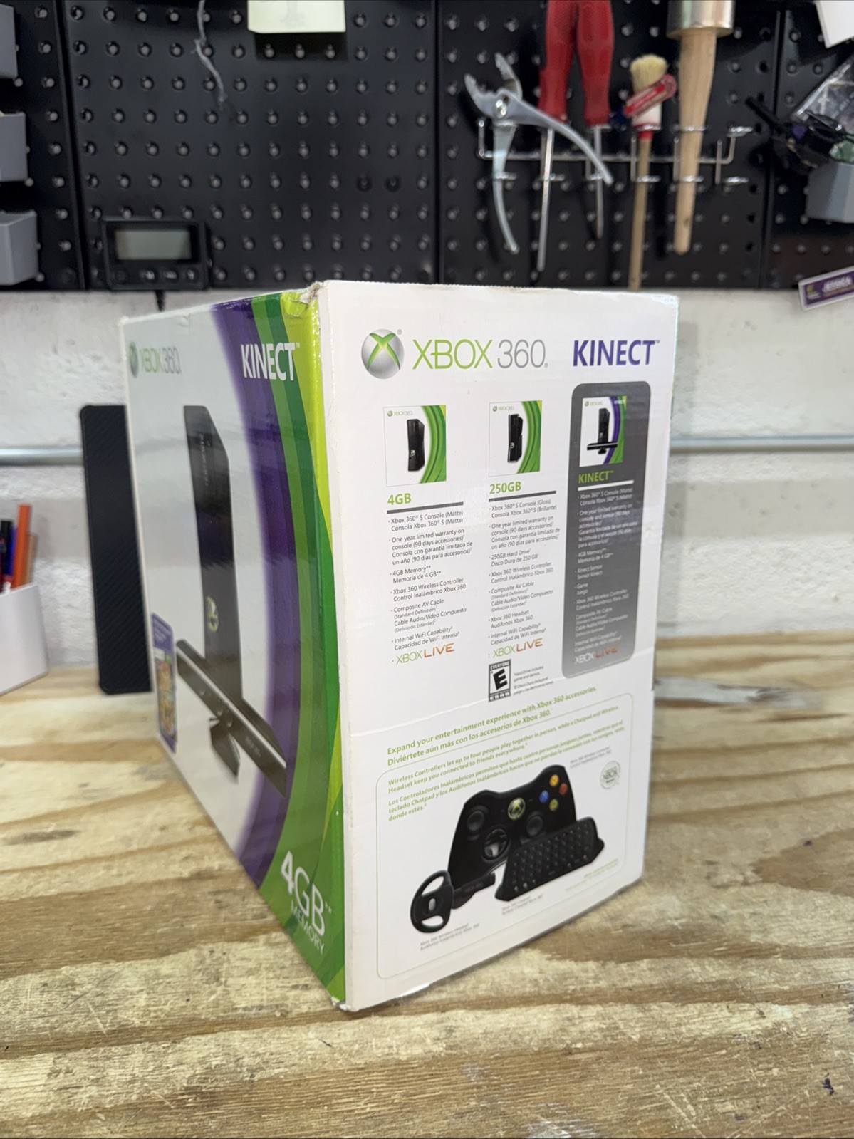 Microsoft Xbox 360 S Gaming Console and Kinect – Black LOOK! ⭐️