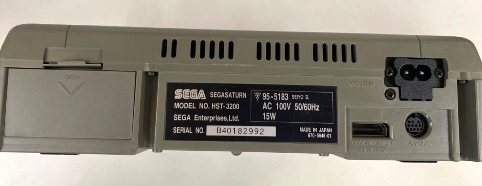 Sega Saturn Console Gray HST-3200 Japanese Version from japan