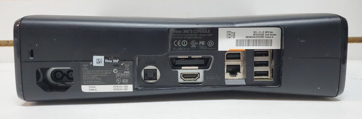 Microsoft Xbox 360 Slim 4GB Console w/Hookups, OEM Controller & 12 Games *READ*