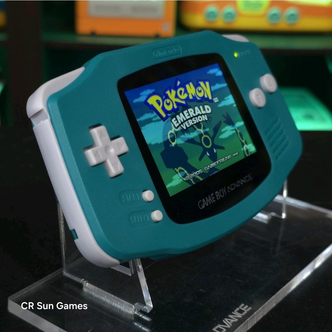 Teal Game Boy Advance GBA iPS V5 LCD USB-C 1800 mAh Rechargeable Battery
