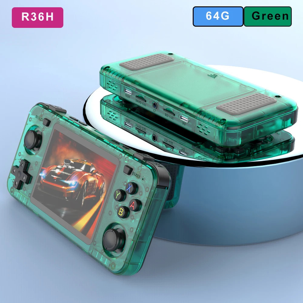 RK3326 Retro Handheld Console with 15000+ Games, 64GB/128GB, 3000mAh Battery